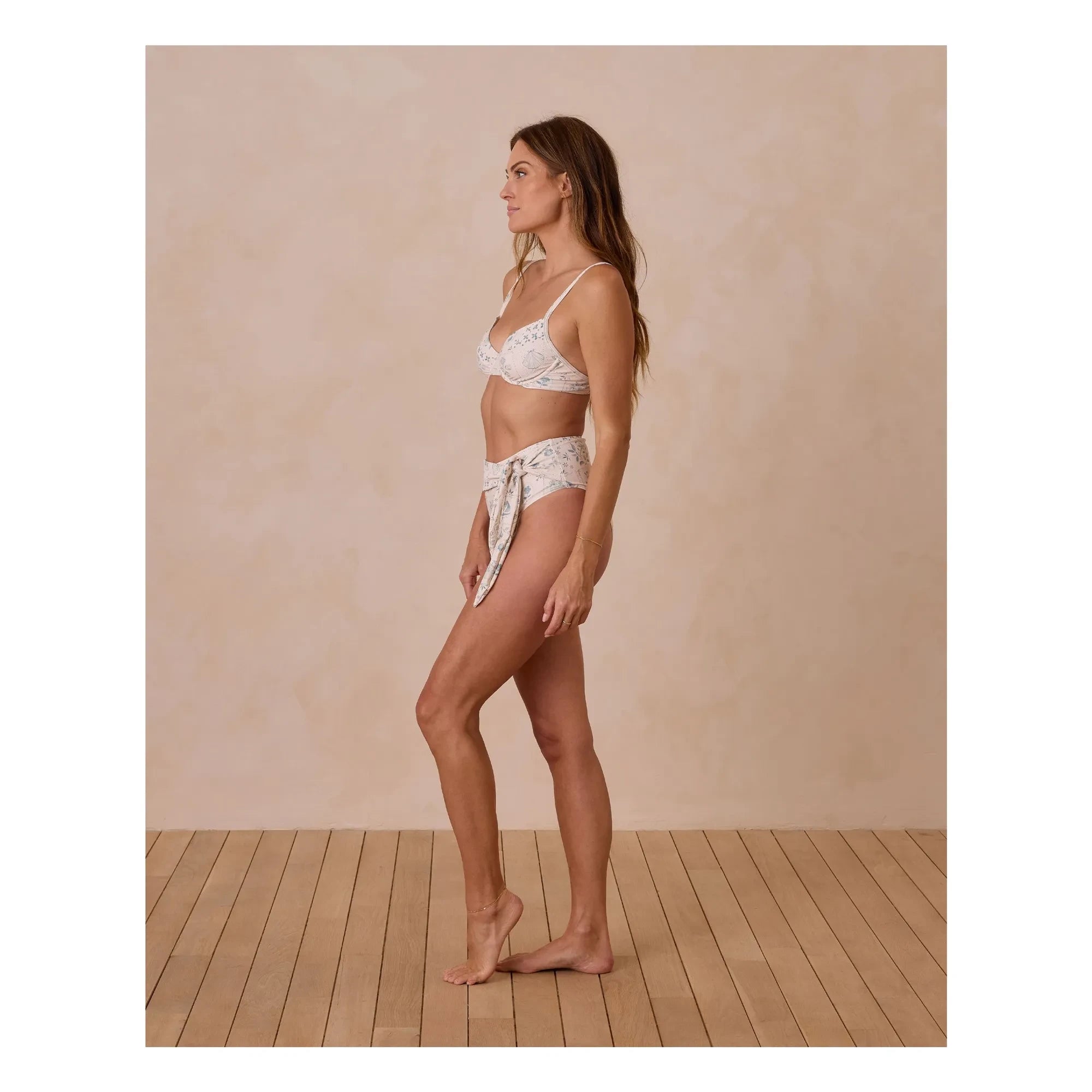 Rylee + Cru - Tile Geri Dönüştürülmüş Elyaf Jersey Çorap | Ecru