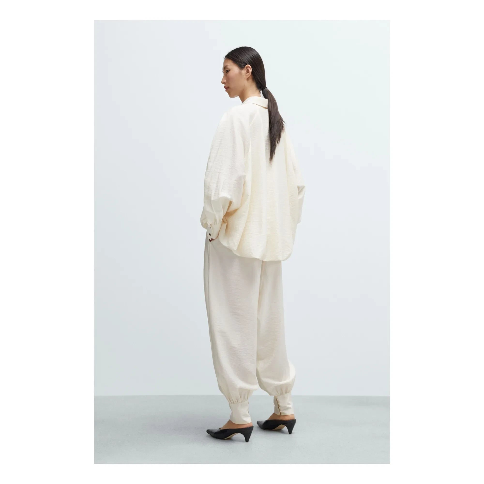 Cordera - Marfil Balloon Sleeve Blouse | Cream