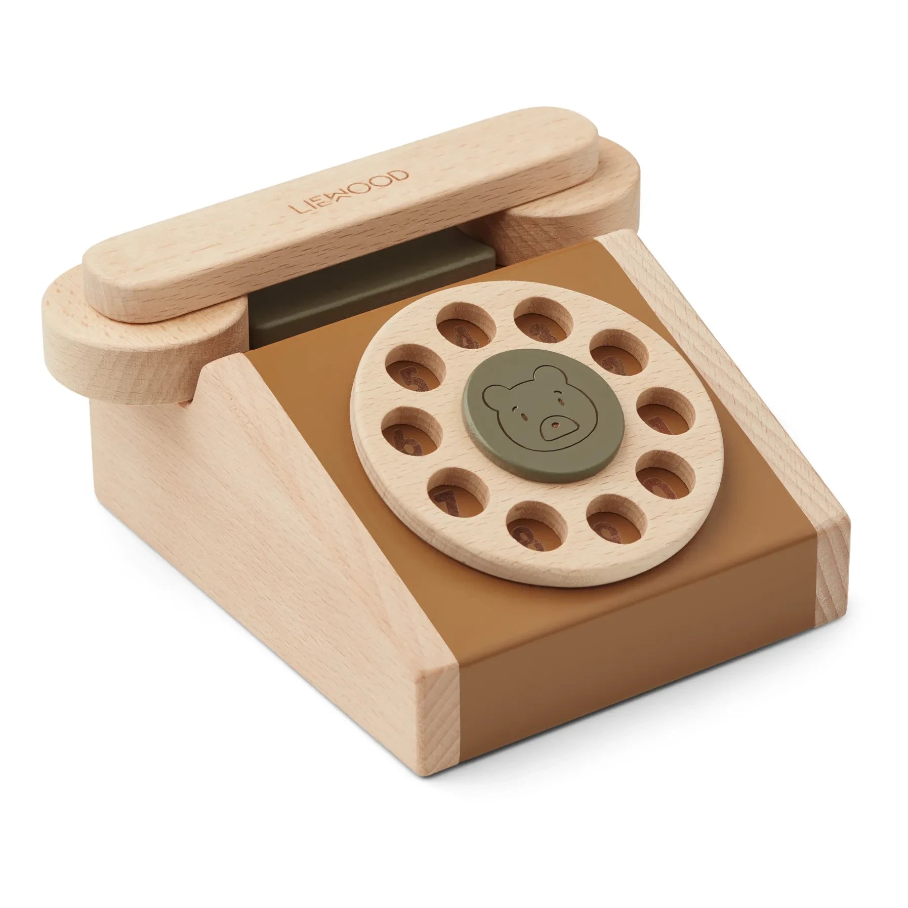 Liewood - Selma Klasik Ahşap Telefon | Karamel