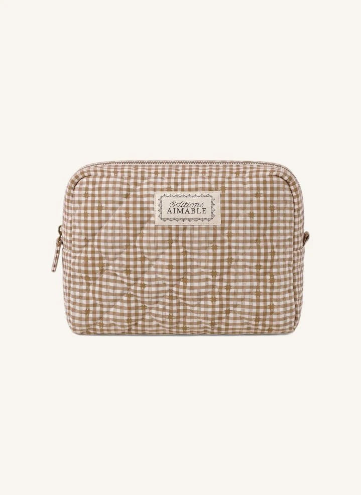 Editions Aimable - Toscana Cosmetic Bag | Noisette Vichy Cotton