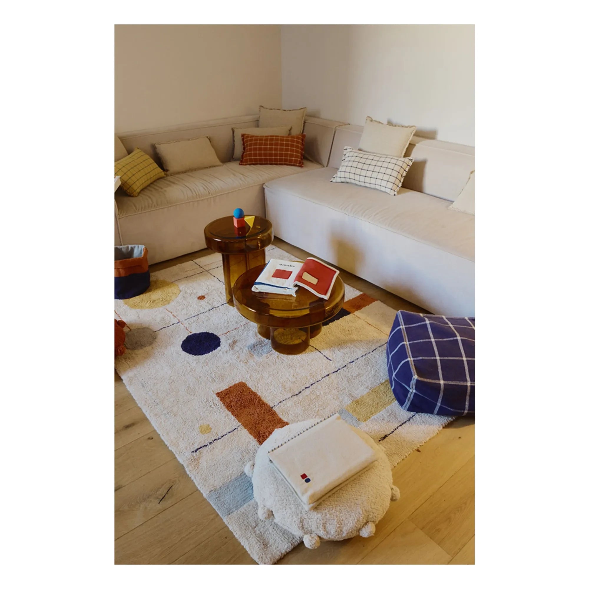 Lorena Canals - Geometrik Desenli Halı | Bej