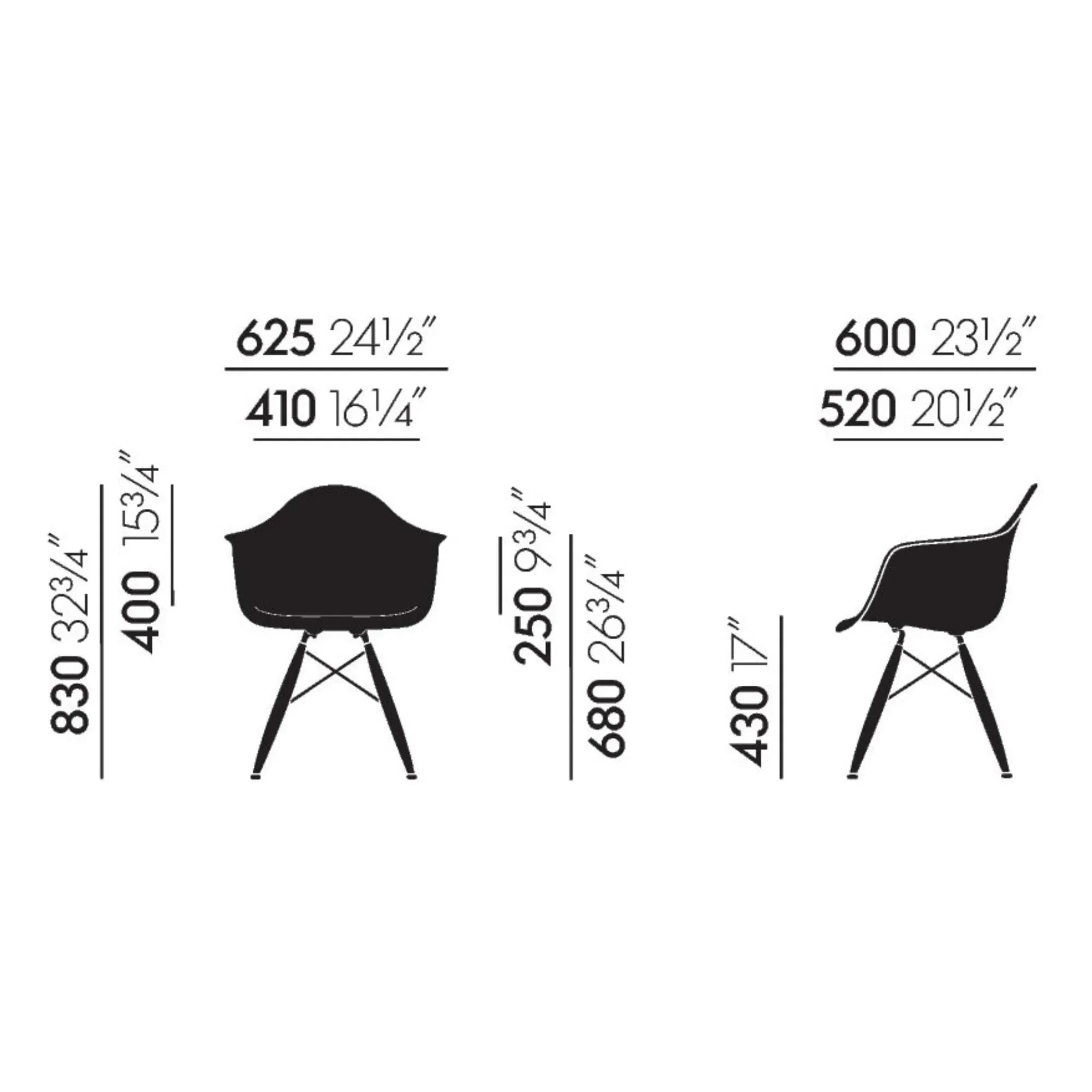 Vitra - DAW sandalye - akçaağaç taban - Charles & Ray Eames | Açık gri