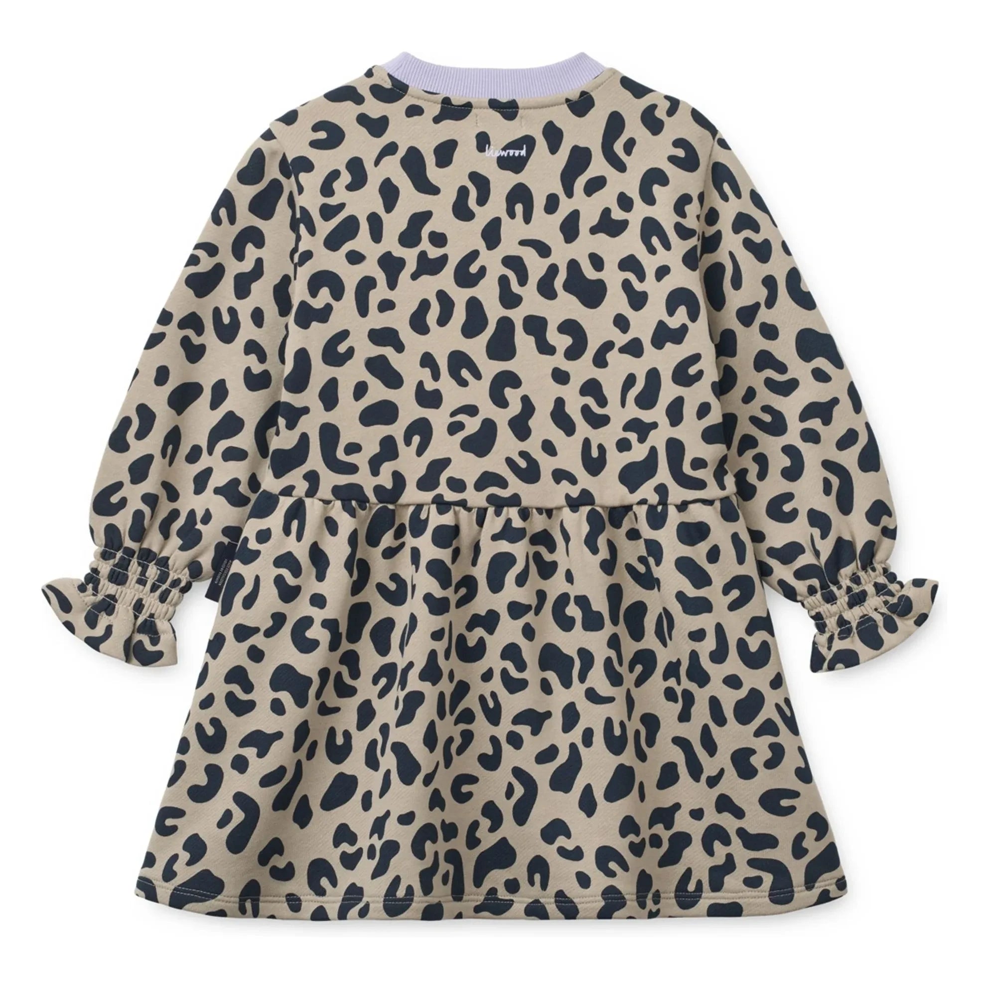 Liewood - Lia Leopard Organik Pamuk Sweat Elbise | Bej
