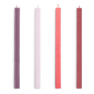 Hey - Quadratische Kerzen - 4er Set | Rot