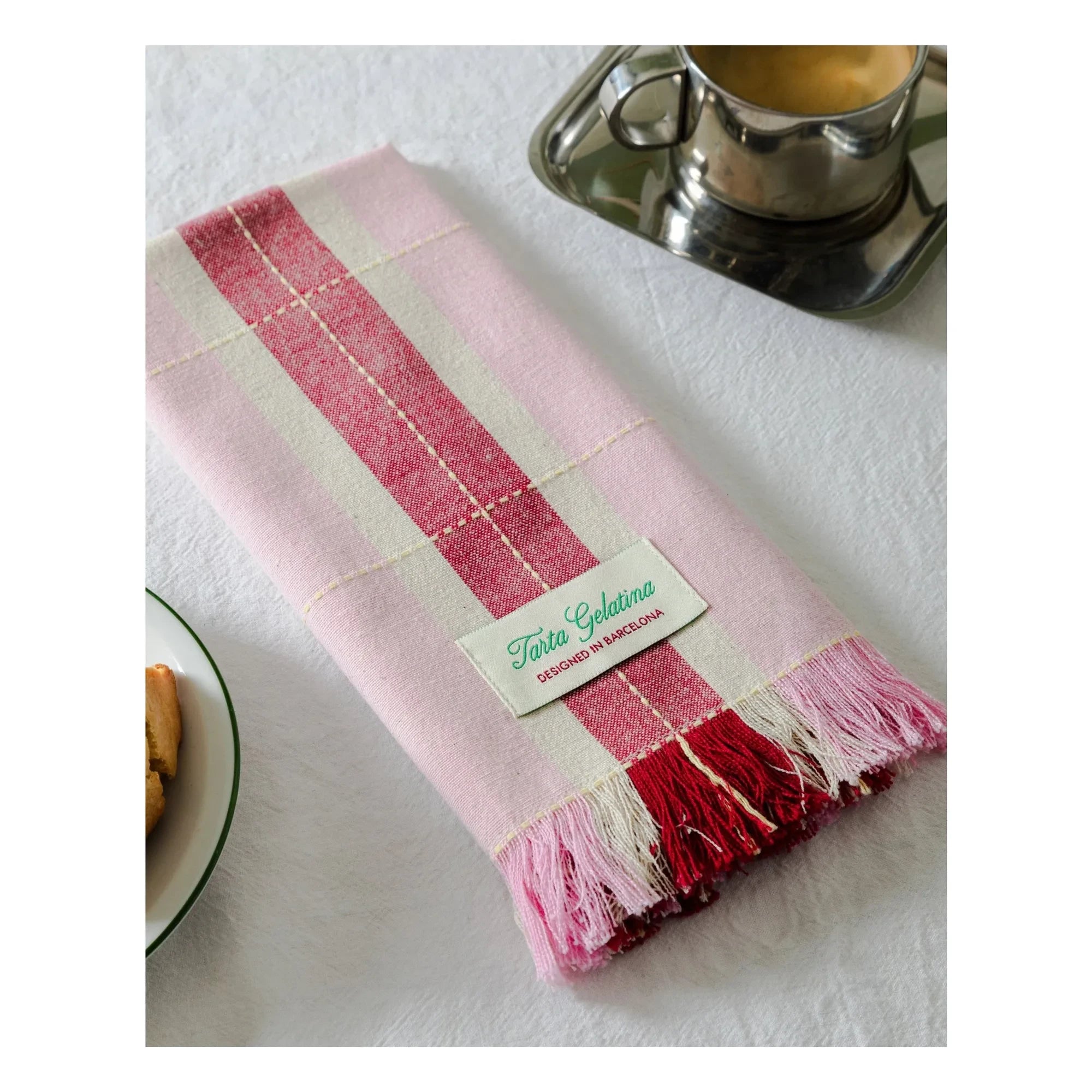 Tarta Gelatina - Organik pamuklu peçeteler - 2'li set | Pembe