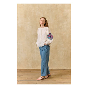Louise Misha - Jeanne Bio-Baumwollbluse | Weiß