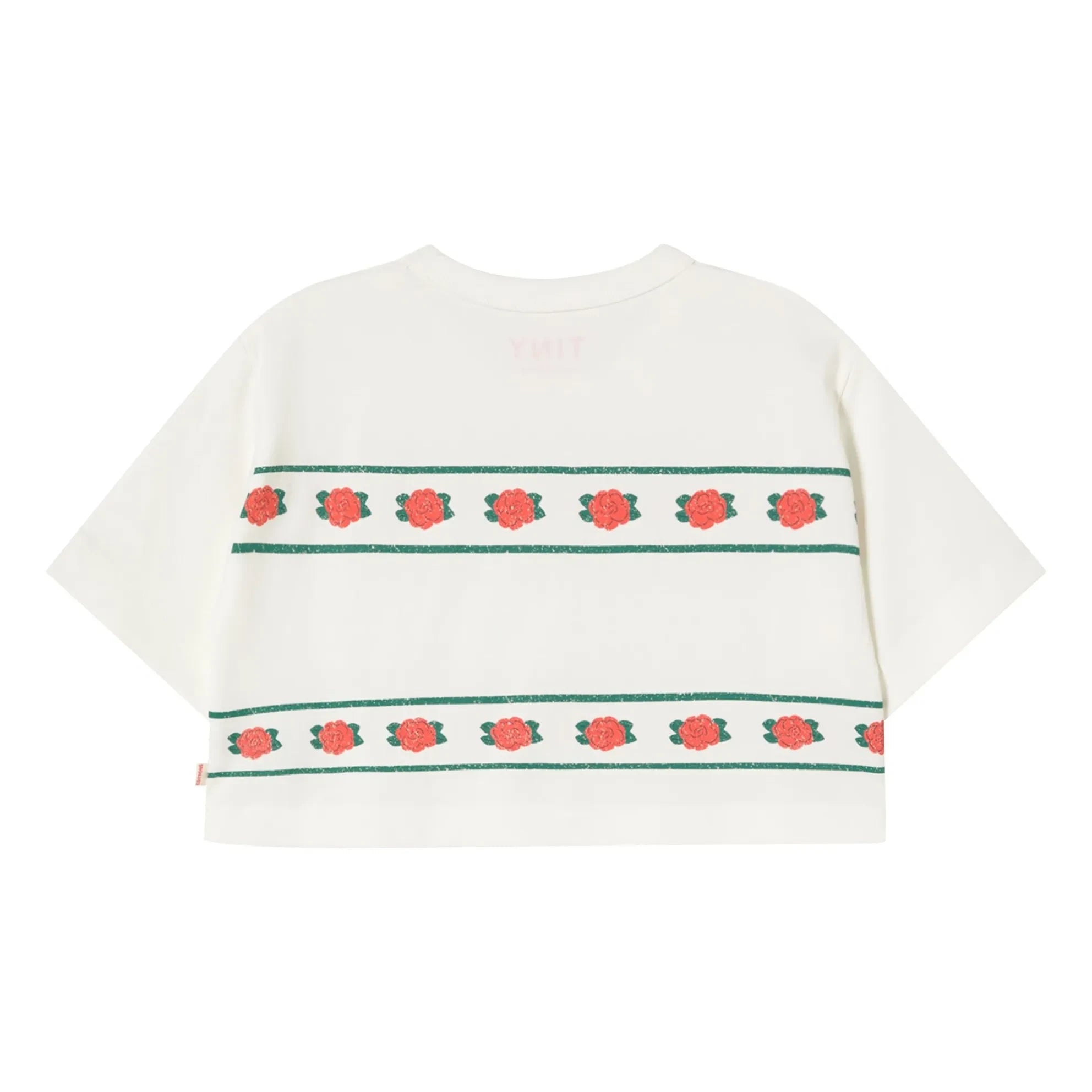 Tinycottons - Crop Roses Organic Cotton T-Shirt | White