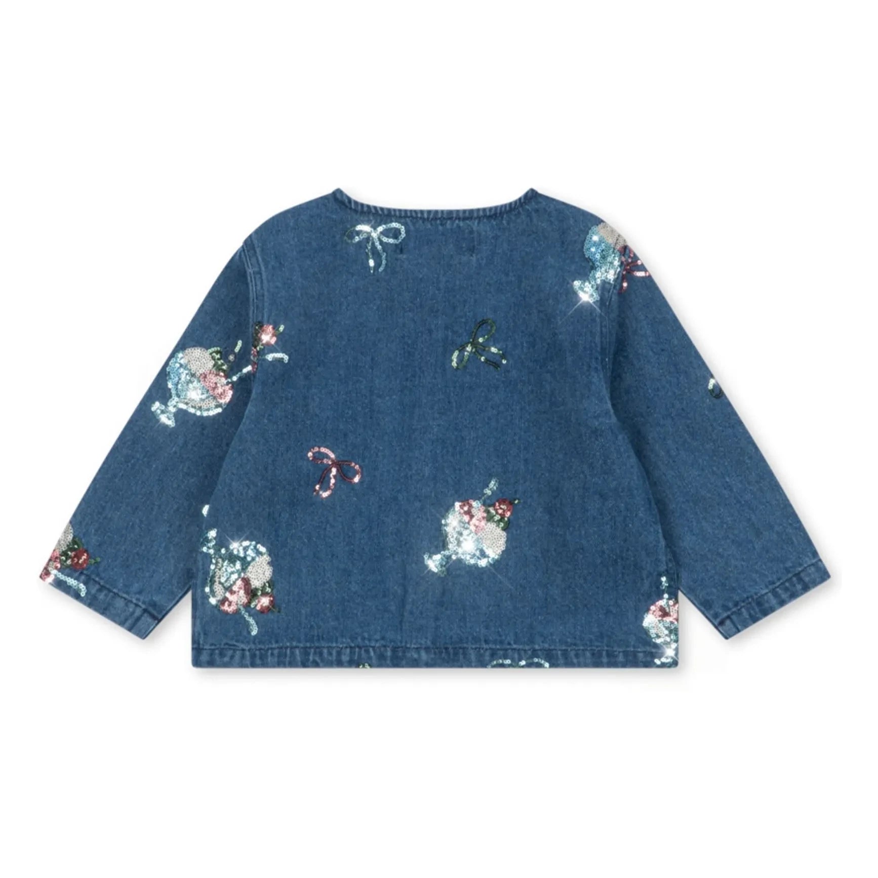 Konges Sløjd - Jeansjacke aus Bio-Baumwolle mit Pailletten-Eismotiv | Blau