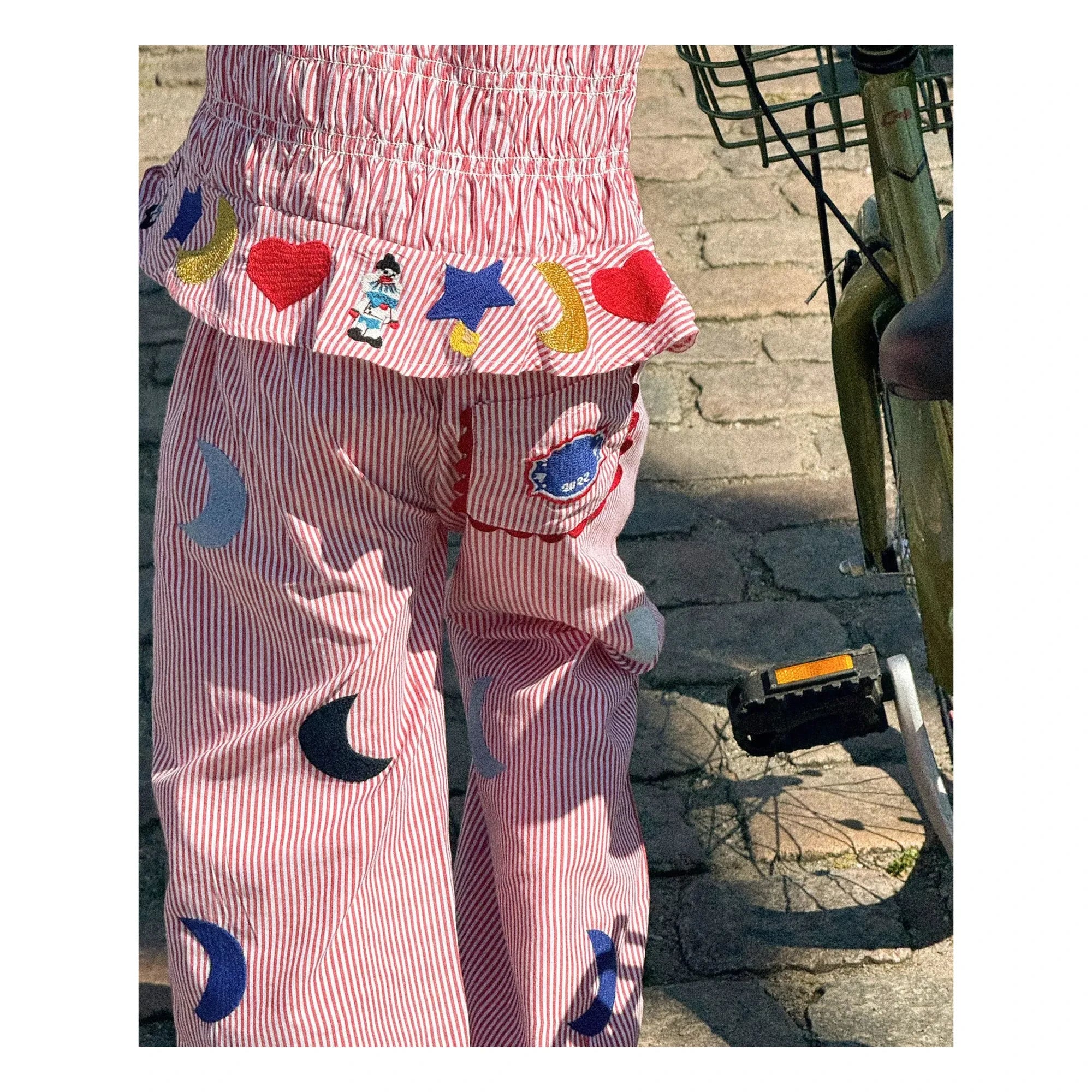 SISSEL EDELBO - Gestreifte Saxo Hose - Kinderkollektion | Rot