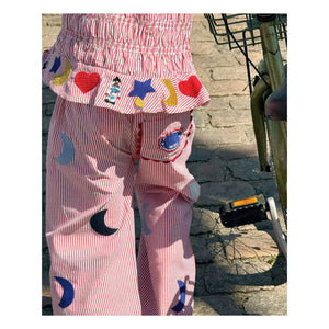 SISSEL EDELBO - Gestreifte Saxo Hose - Kinderkollektion | Rot