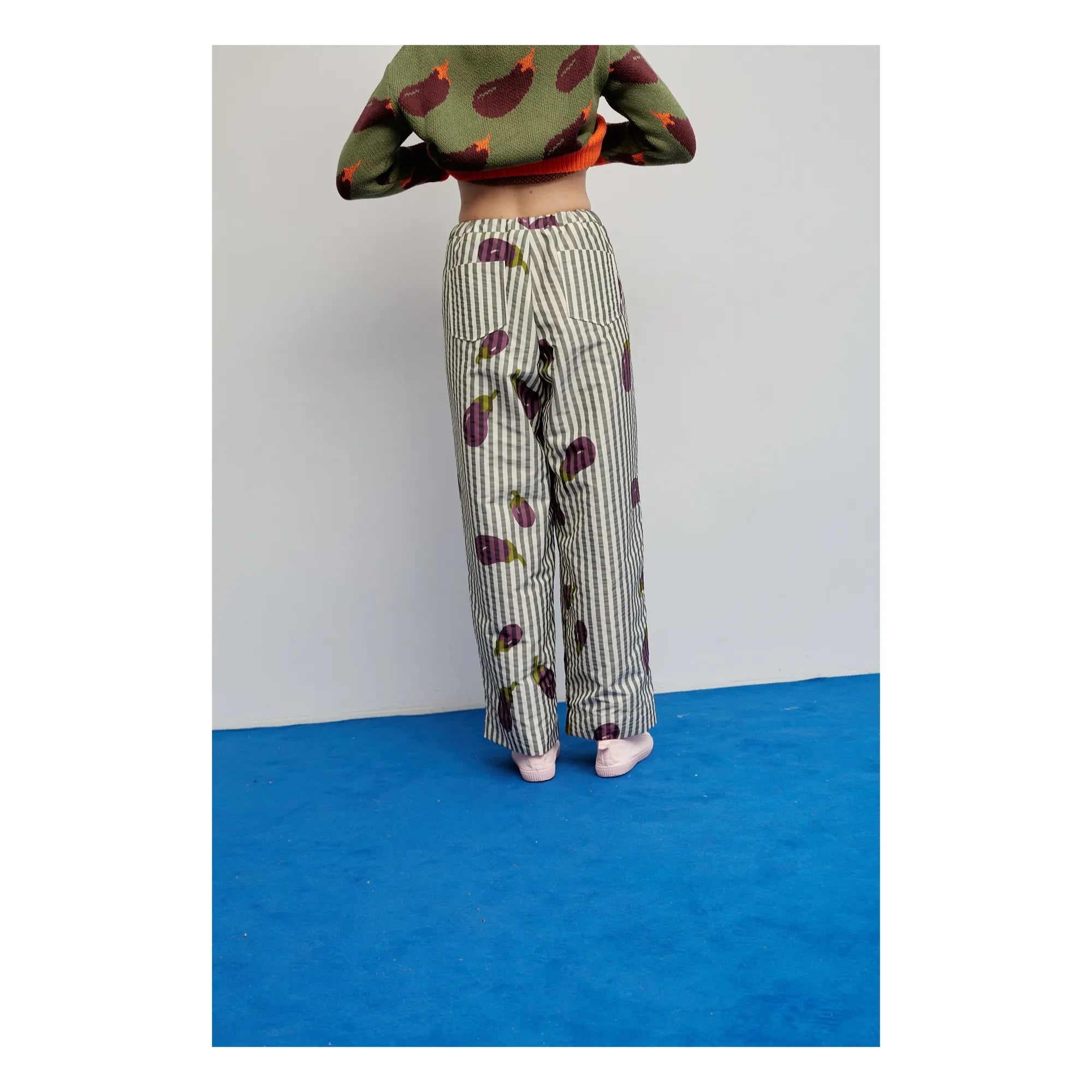Dr Bloom - Beso Striped Trousers | Khaki