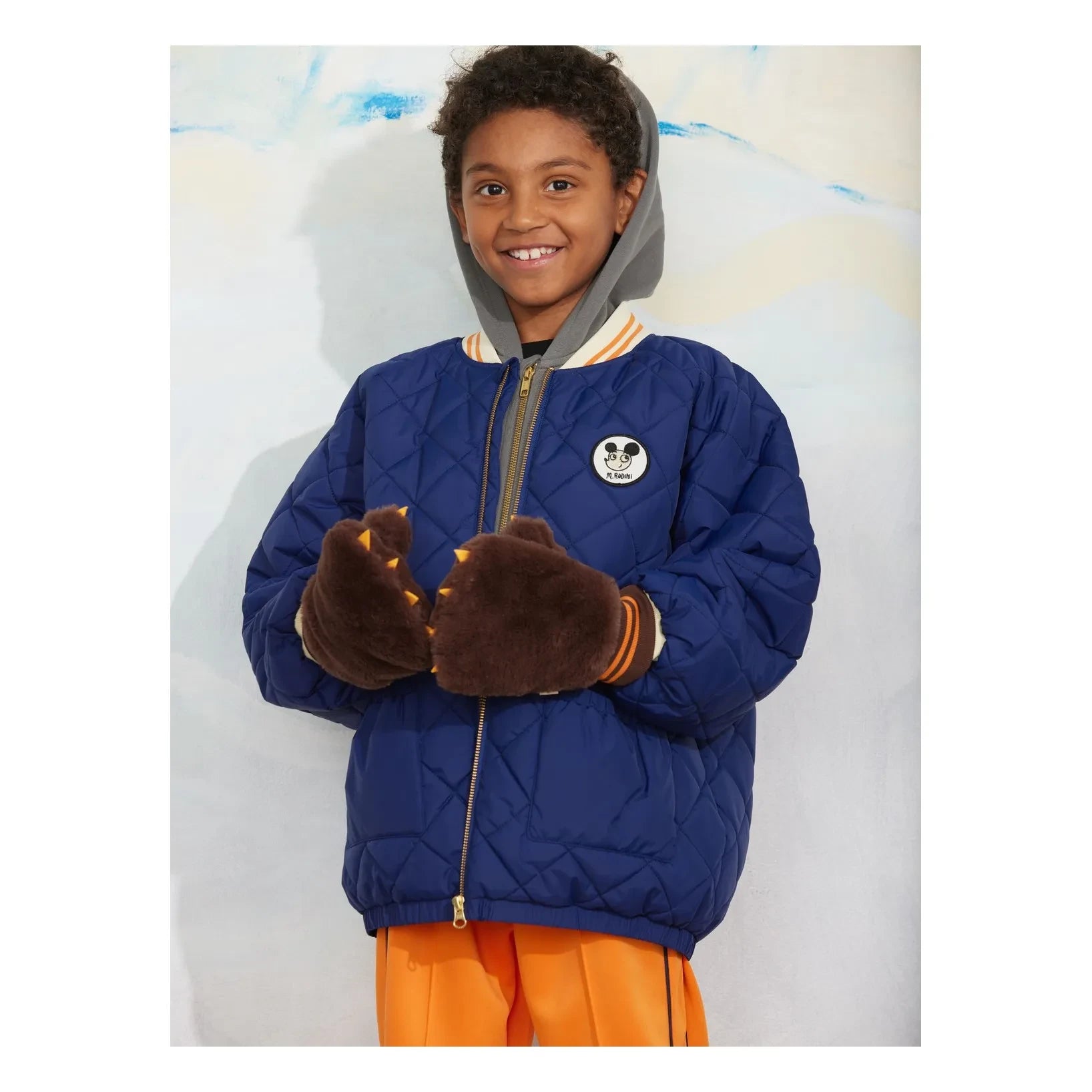 Mini Rodini - Gesteppte Pufferjacke aus recycelten Fasern | Dunkelblau