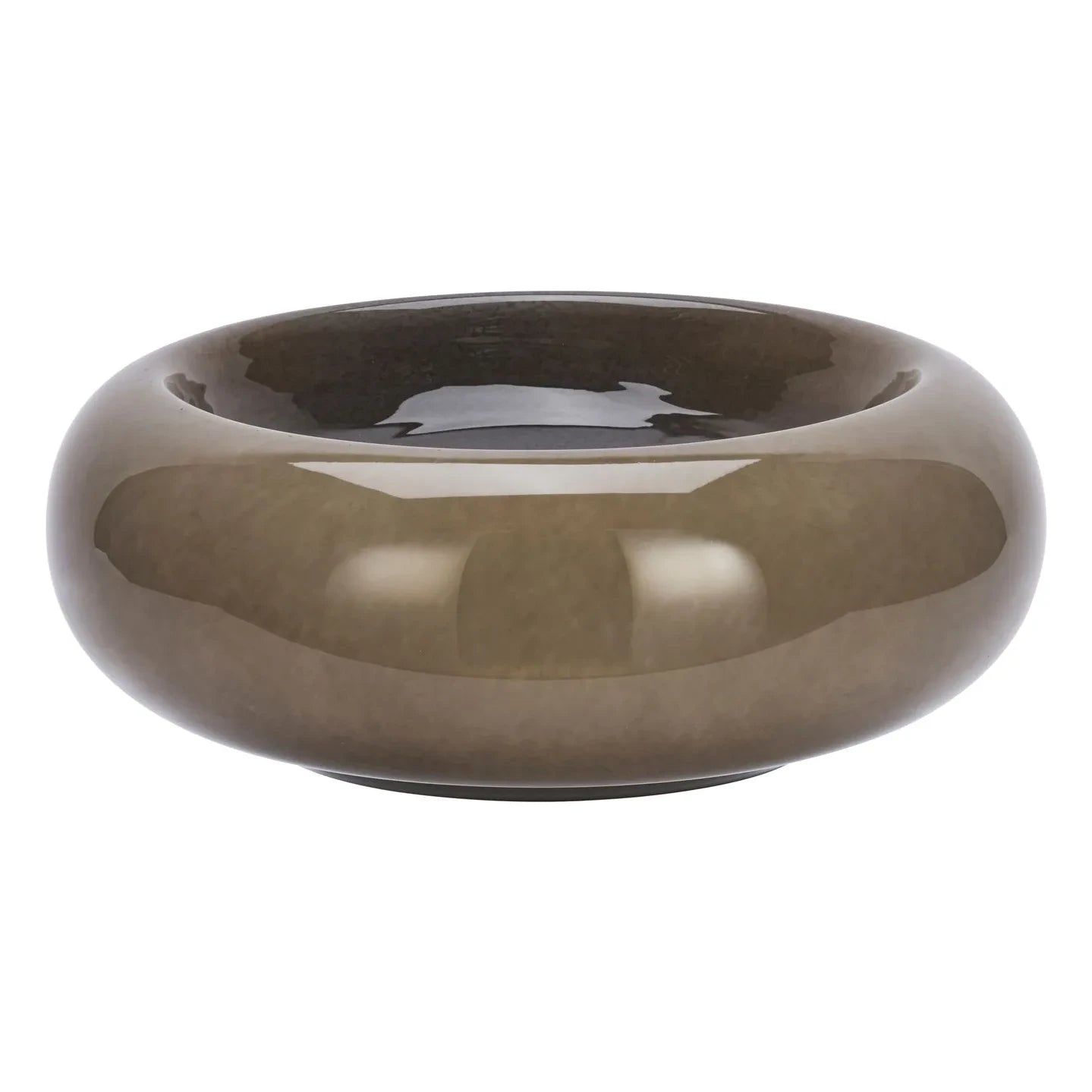 Madam Stoltz - Cam kase | Koyu kahverengi