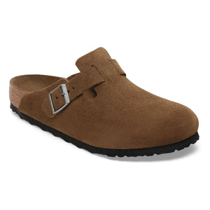 BIRKENSTOCK - Boston Clogs mit weichem Fußbett, Wildleder | Braun