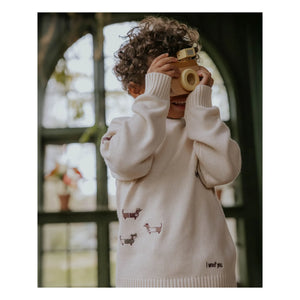 Fliink - Mahdi Dogs Organic Cotton Sweater | Ecru