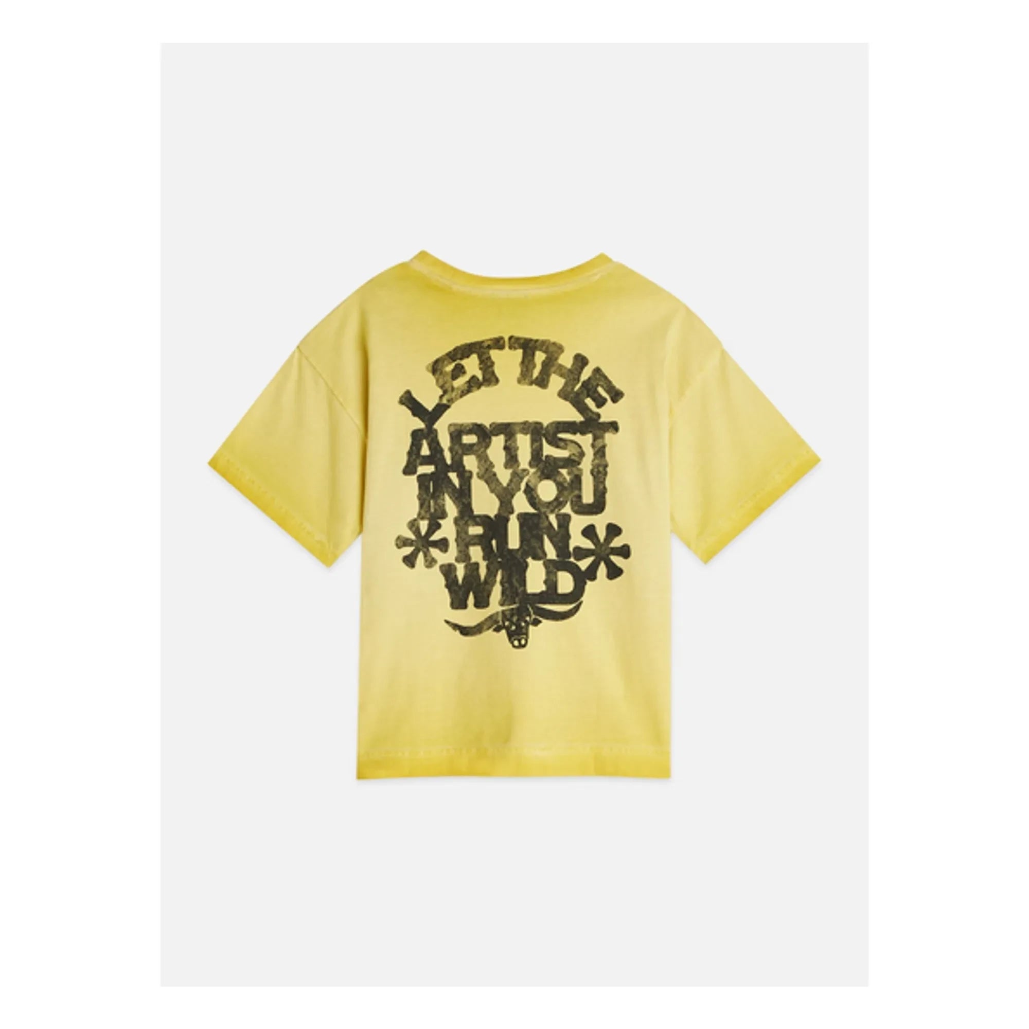 Scotch & Soda – Übergroßes T-Shirt mit Logo-Grafik | Gelb