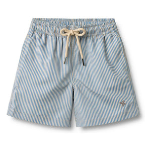 Wheat - Hansi Recycled Fiber Striped Swimsuit | Light Blue