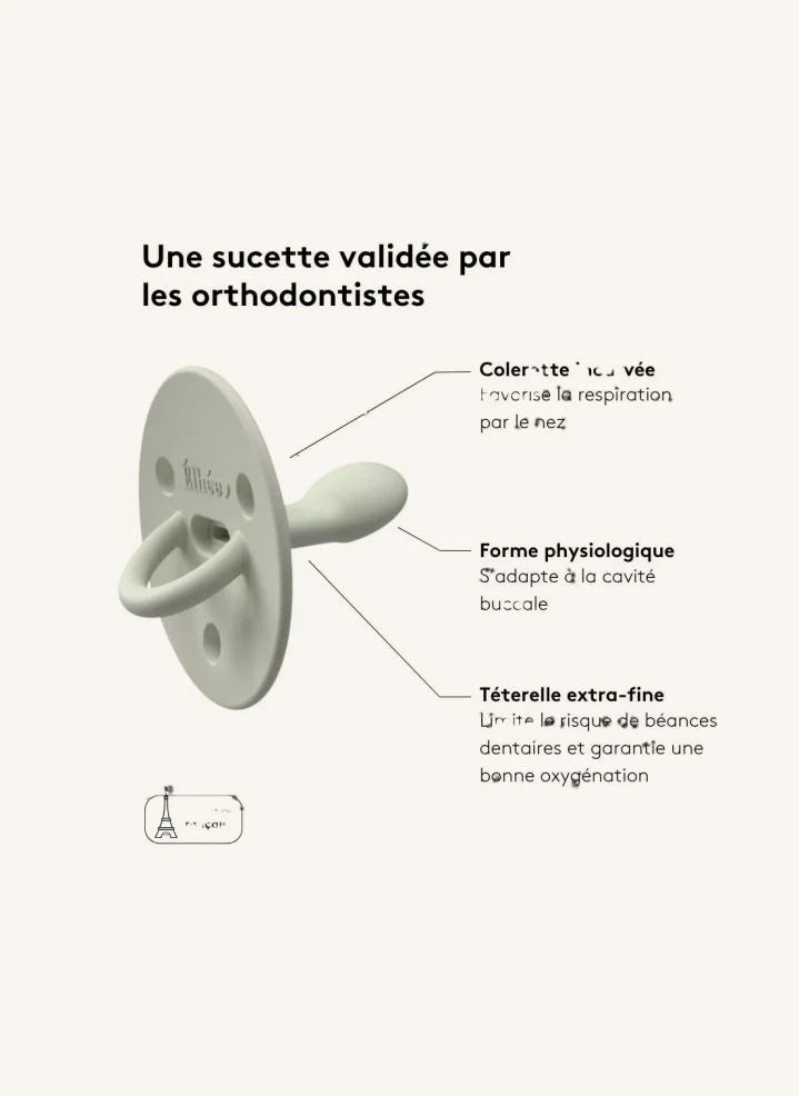 Elhée - Choochoo Chupete de silicona de grado médico | Mocha