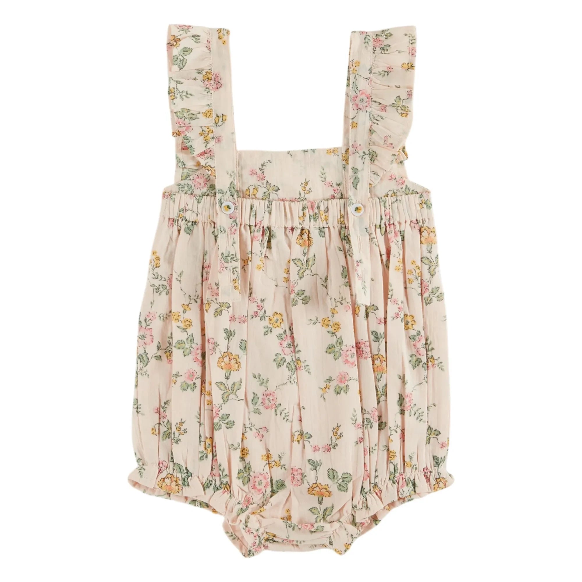 Emile et Ida - Overall aus Bio-Baumwolle mit Blumenmuster | Hellrosa