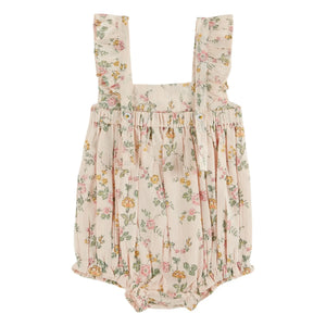 Emile et Ida - Overall aus Bio-Baumwolle mit Blumenmuster | Hellrosa