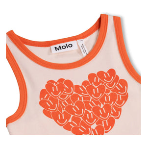Molo - Rosie Hearts Bio-Baumwoll-Tanktop | Hellrosa
