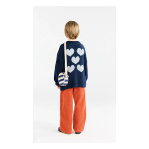 The Animals Observatory - Racoon Hearts Strickjacke | Marineblau