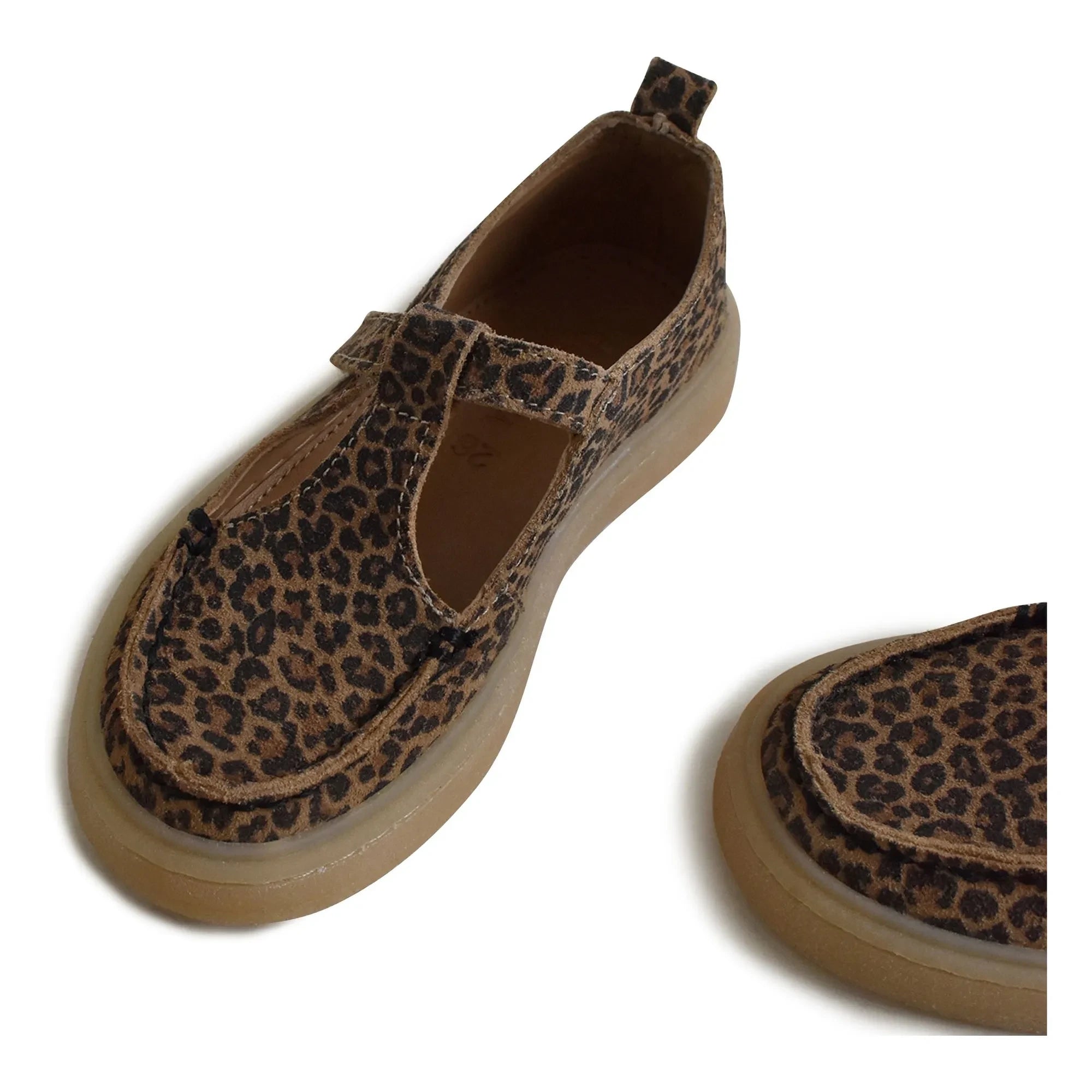 du Loua - Du Tilly Leopar Süet Loafer | Kahverengi
