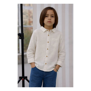 Lililotte - Constantin Organic Cotton Muslin Shirt | Ecru