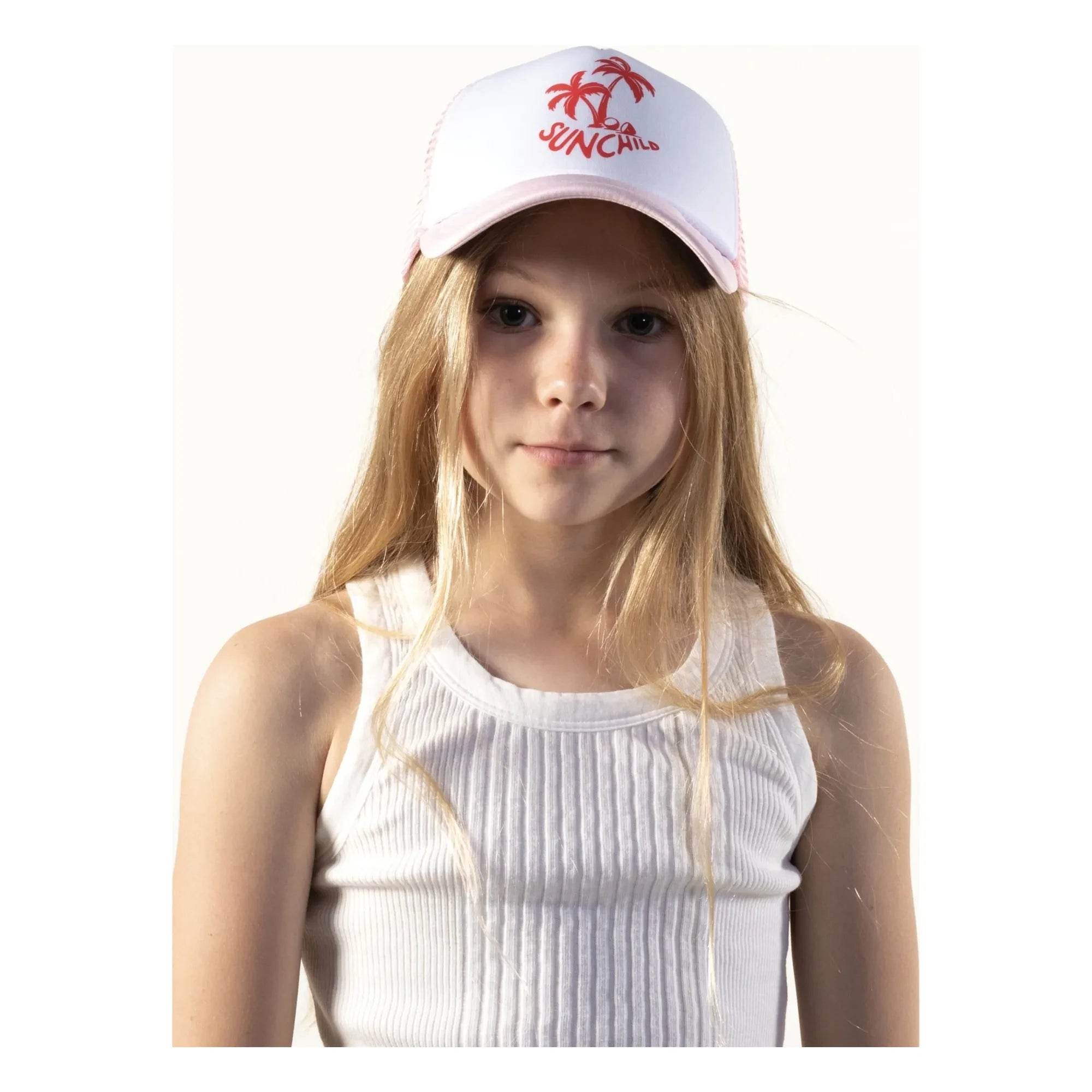 Sunchild - Palmtree Trucker Şapka | Pudra pembe