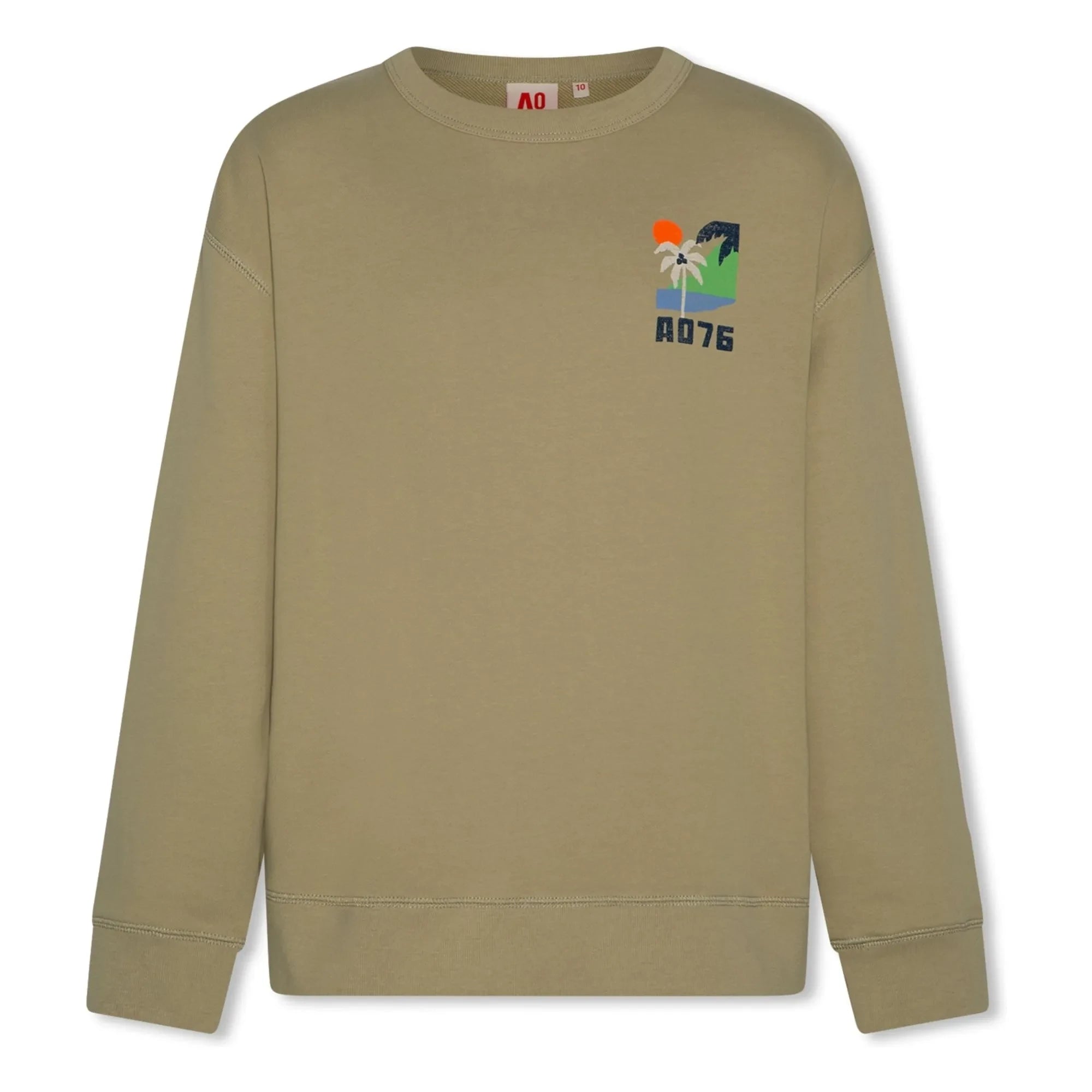 AO76 - Oscar Landscape Sweatshirt aus recycelter Baumwolle | Khaki