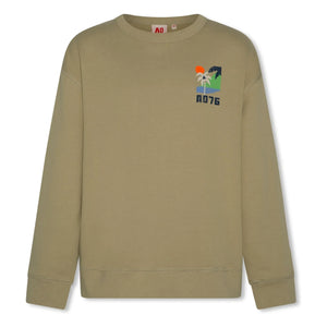 AO76 - Oscar Landscape Sweatshirt aus recycelter Baumwolle | Khaki