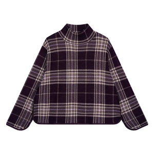 Bompard - Woll-Tartan-Pullover | Garnet