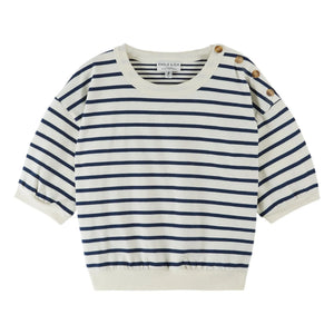 Emile et Ida – Gestreiftes Sweatshirt aus Bio-Baumwolle | Marineblau