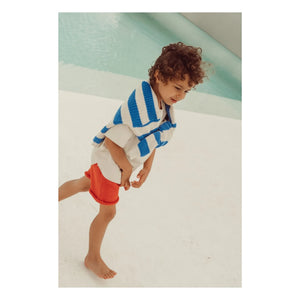 THE LiTTLE POETS - Gastão Gestreifter Pullover aus Bio-Baumwolle | Königsblau