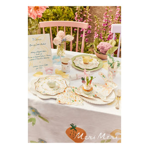 Meri Meri - Pastellfarbene Frühlingsblumen Teller - 8er Set