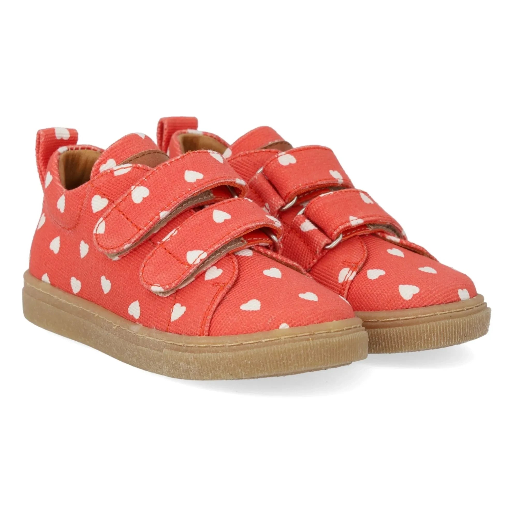 Angulus - Mini Hearts Doppelklett Sportschuhe | Rot