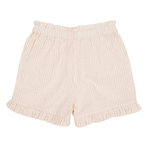 Copenhagen Colors - Girls' Striped Organic Cotton Shorts | Lychee Pink