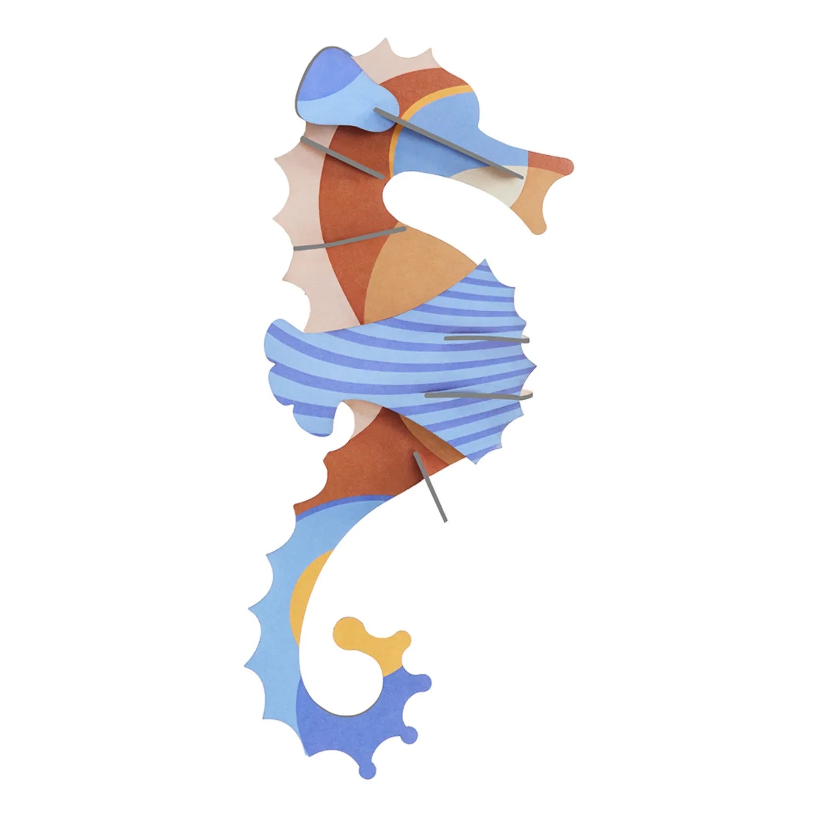 Studio Roof - Sea Horse Wall Decoration | Blue