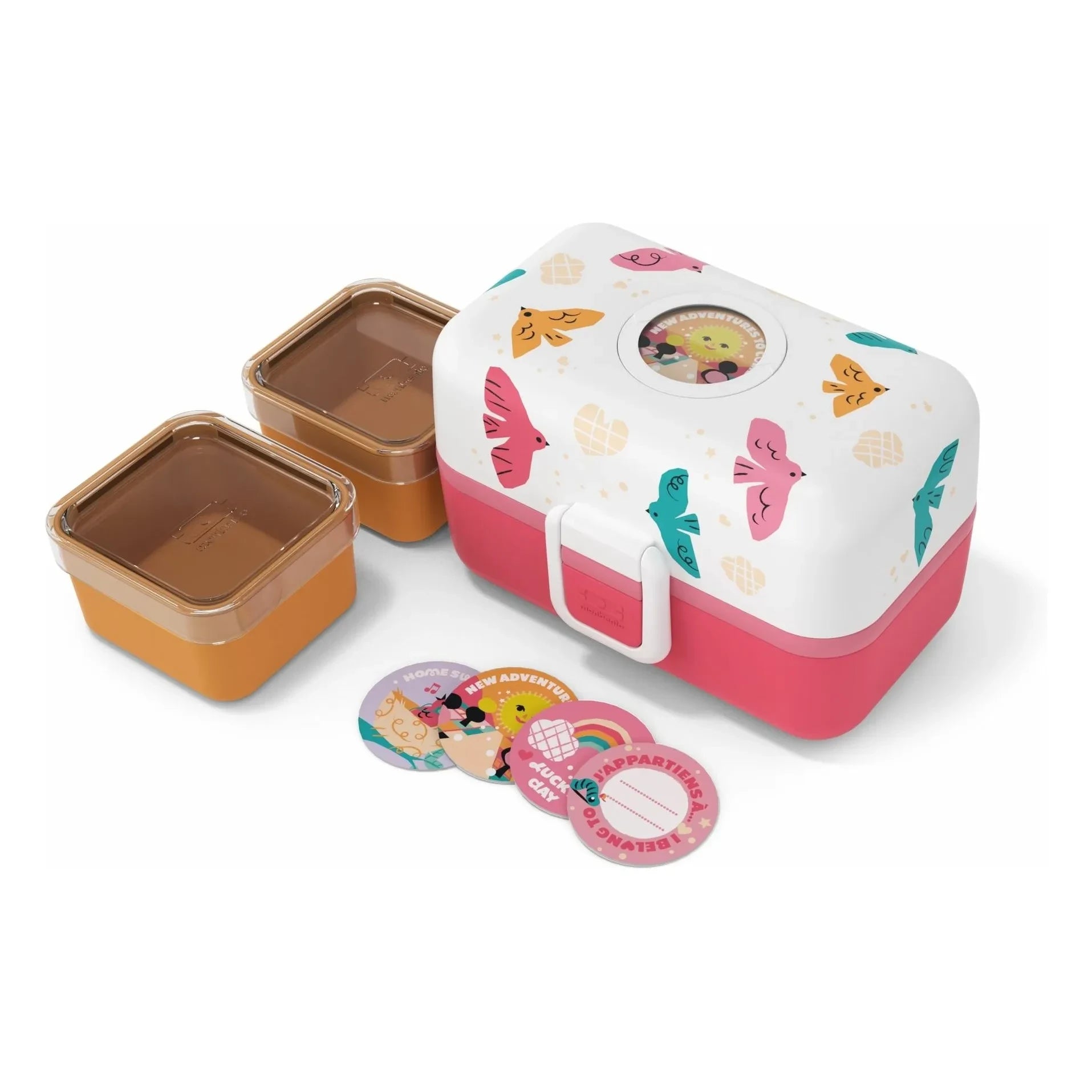 Monbento - Lunchbox MB Tresor Oiseaux | Rosa