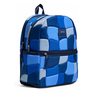 State Bags - Kane Karierter Rucksack mit zwei Taschen | Blau