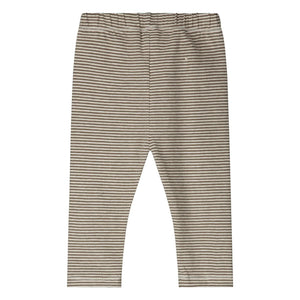 Gray Label - Striped Organic Cotton Leggings | Khaki Brown