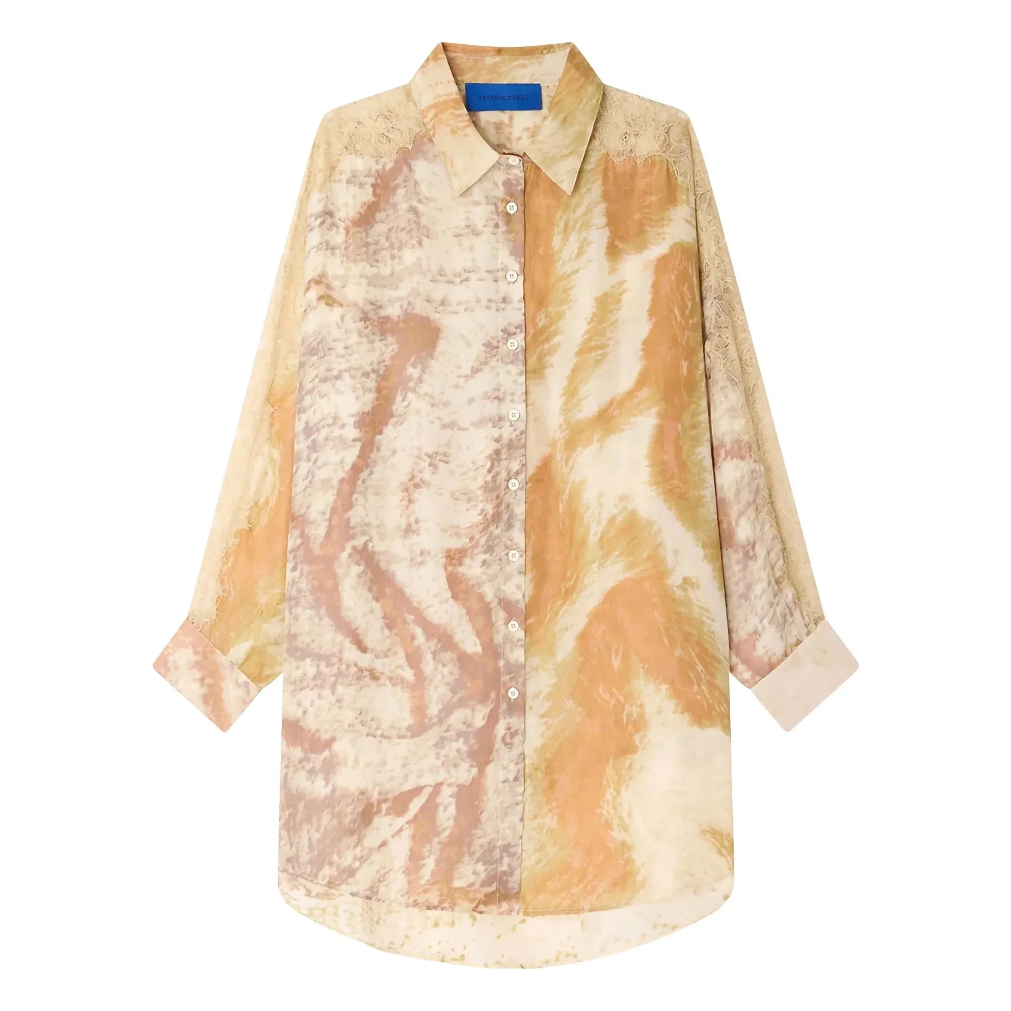 Mes Demoiselles - Smirf Seidenhemd | Beige