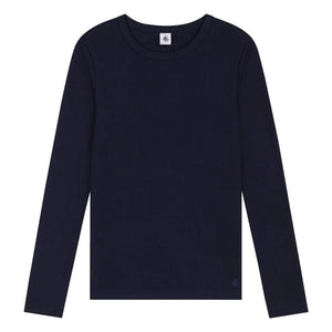 Petit Bateau - The Iconic Long Sleeve T-Shirt - Women's Collection | Navy Blue