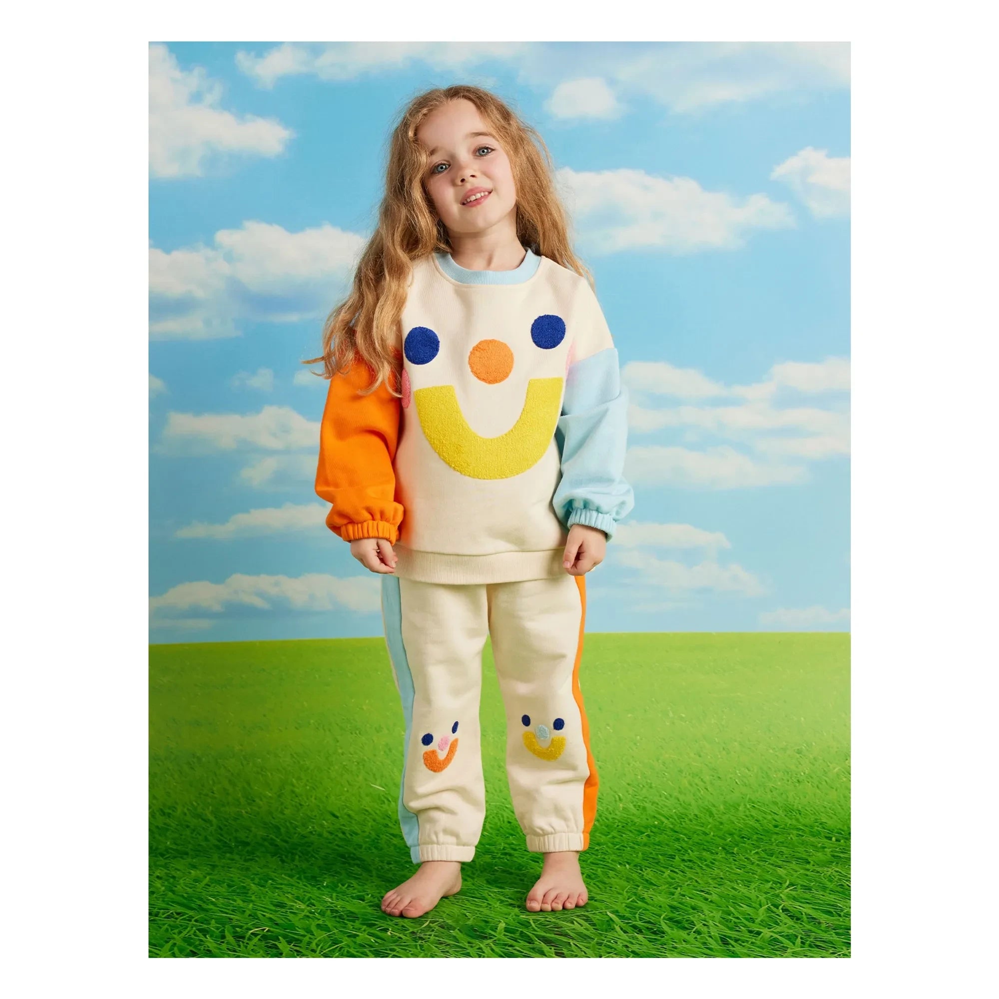 Halcyon Nights - Colorblock Smile Jogger | Krem
