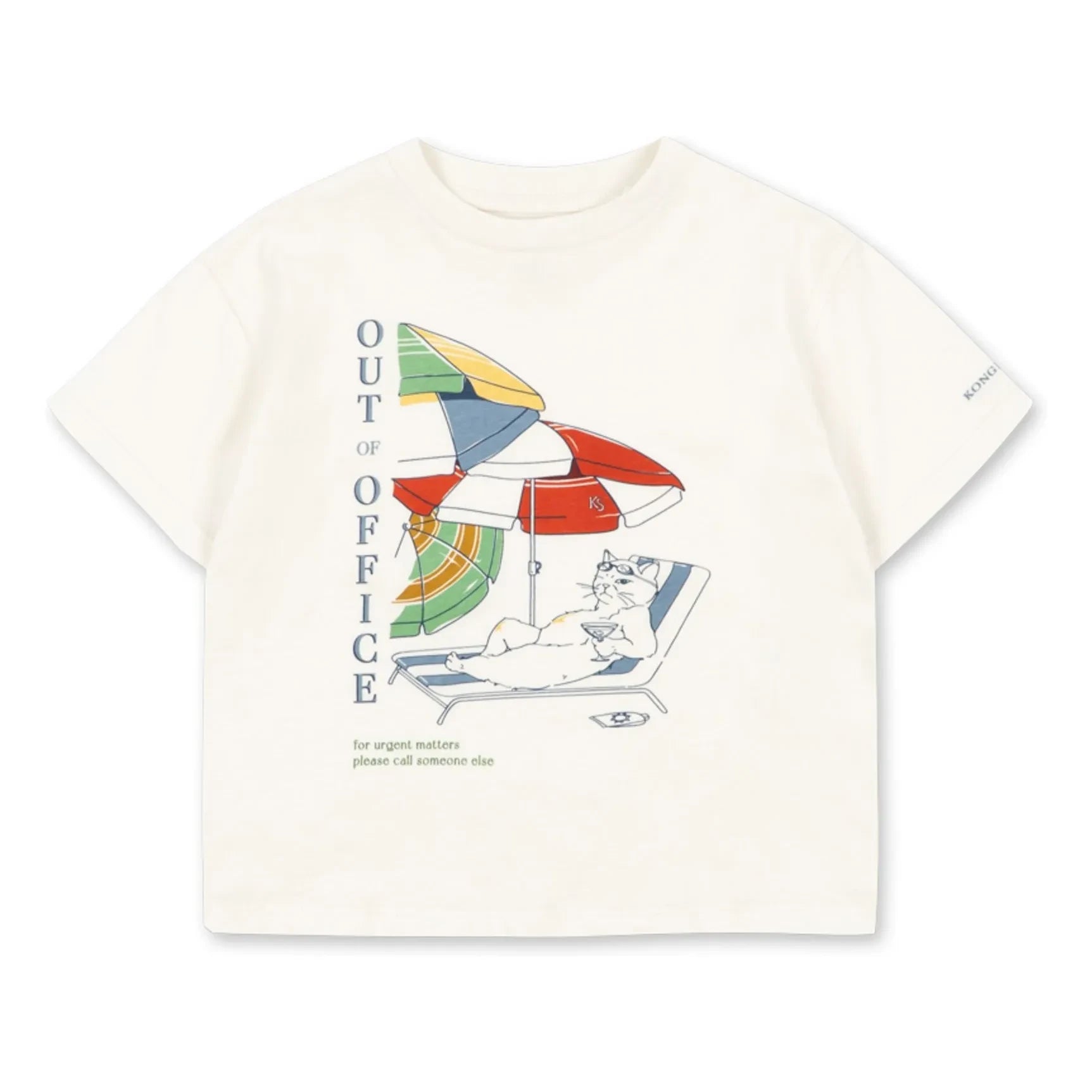 Konges Sløjd - Famo Out Of Office T-Shirt Bio-Baumwolle | Ecru