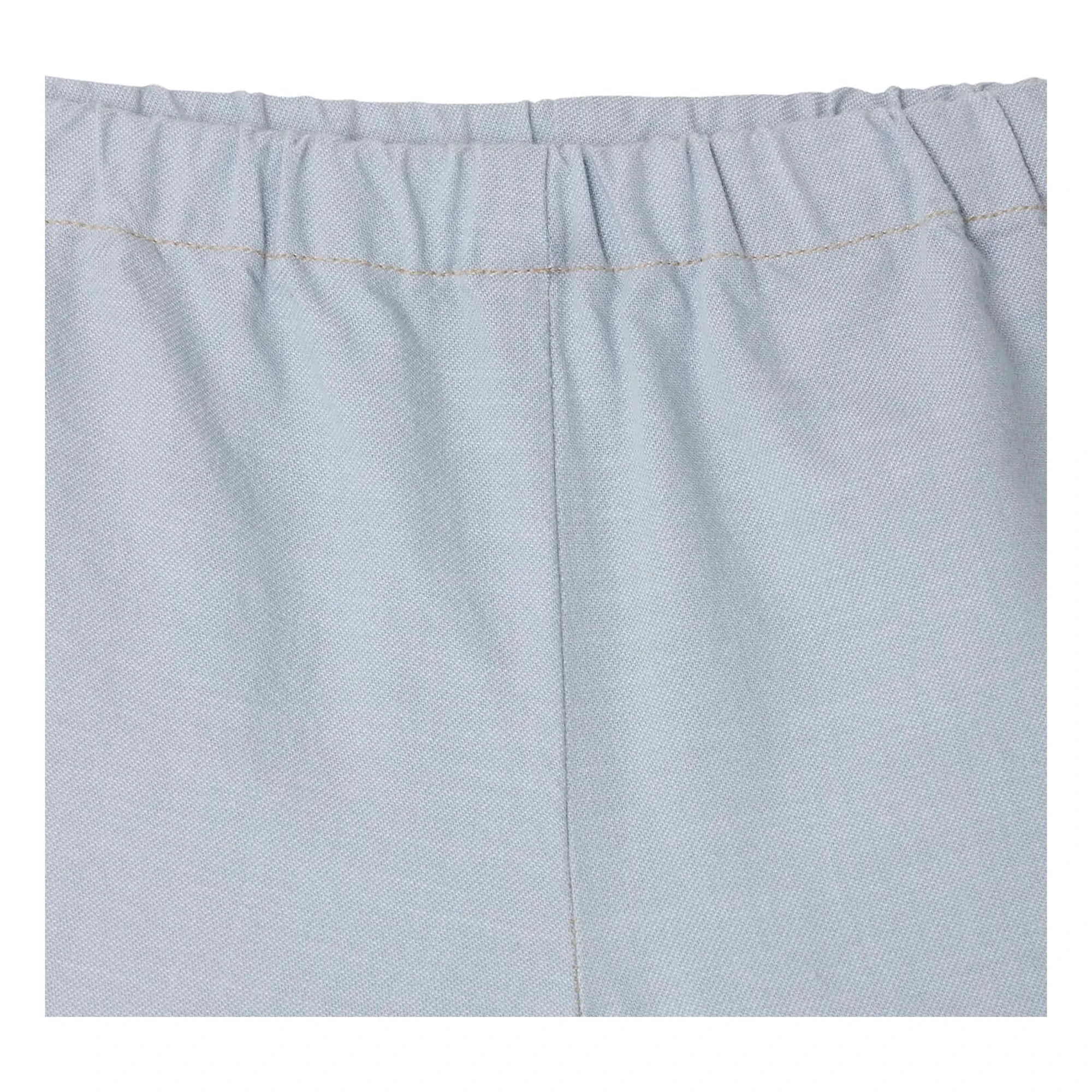 Bonpoint - Ecady organic cotton leg shorts | Light blue