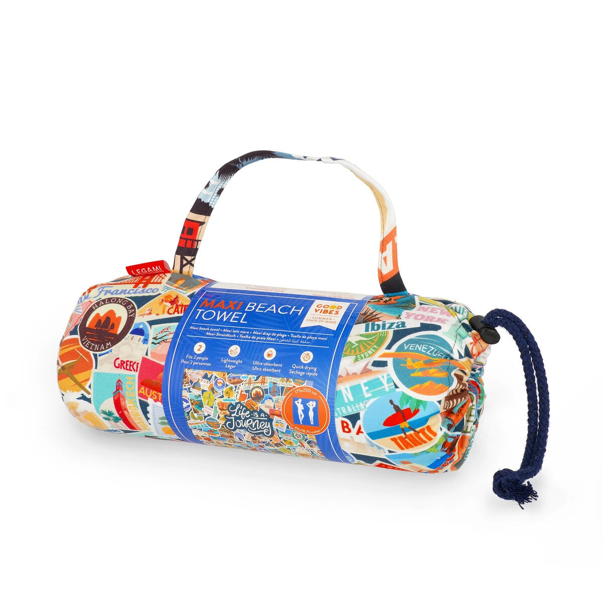 Legami - Travel Stickers Maxi Beach Towel