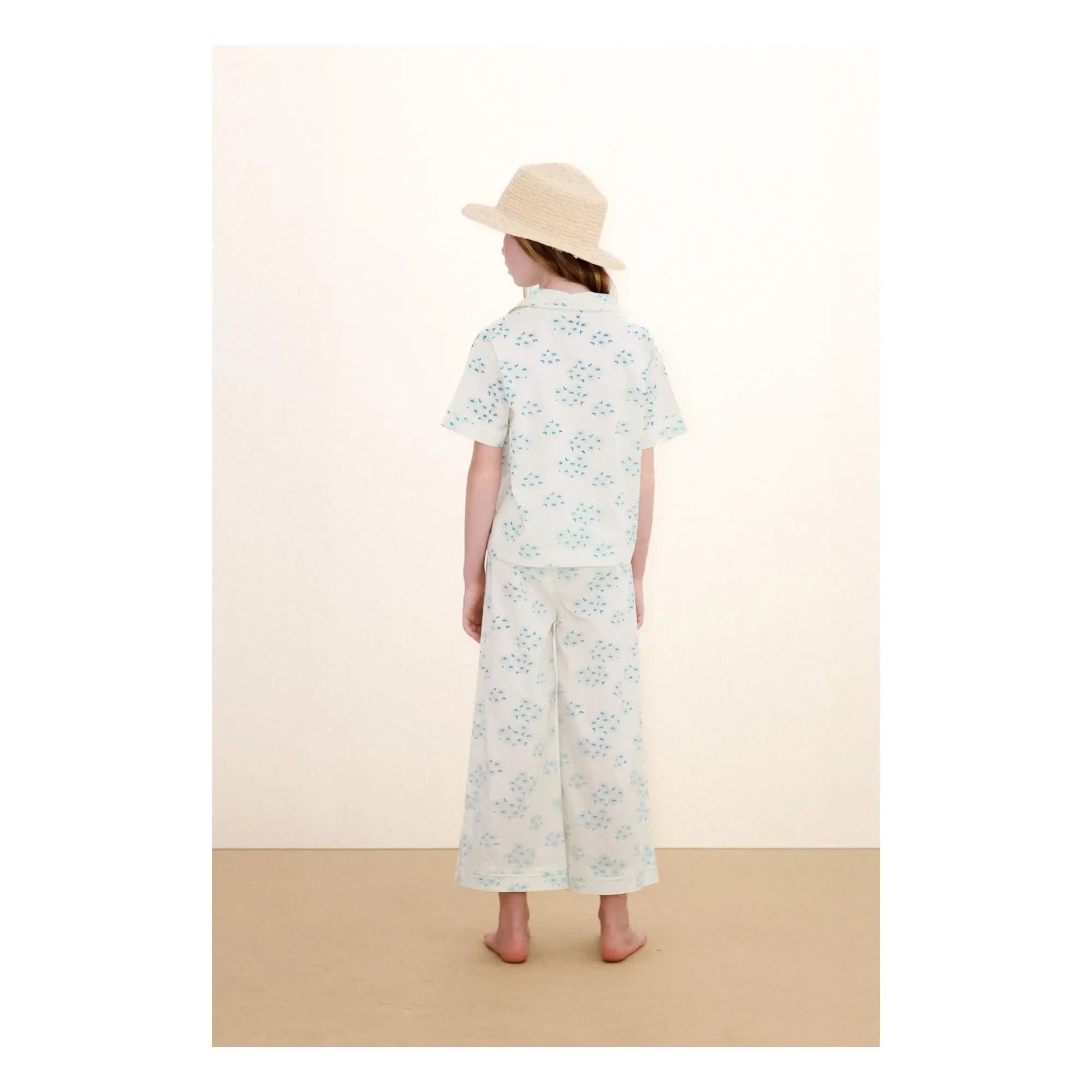 Tinycottons - Floral Pattern Shirt and Pants Set | White