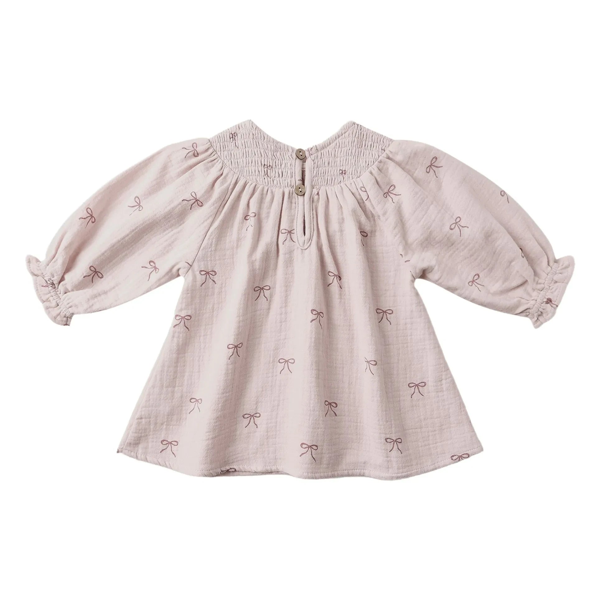 Quincy Mae - Organic Cotton Gauze Dress with Knots | Lilac