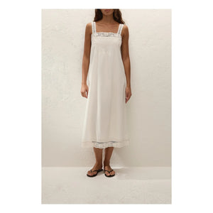 Faithfull the Brand - Cristina Midi Pamuk Elbise | Ivory